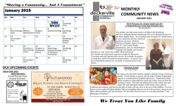 MONTHLY COMMUNITY NEWS We Treat You Like Family