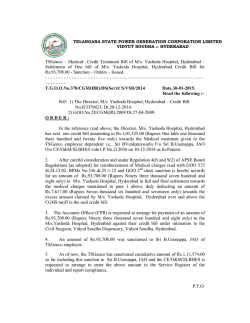 Credit Treatment Bill of M/s. Yashoda Hospital, Hyderabad