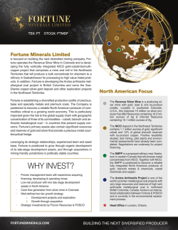 Fact Sheet - Fortune Minerals Limited