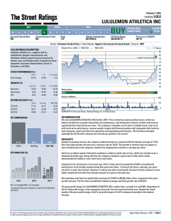 LULULEMON ATHLETICA INC