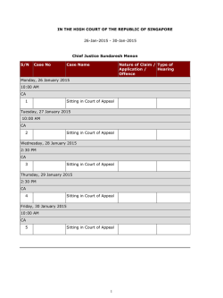 LAW NOTICE for the week Monday 26 Jan to