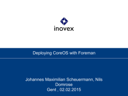 Deploying CoreOS with Foreman Johannes