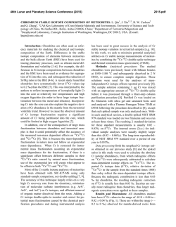 CHROMIUM STABLE ISOTOPE COMPOSITION OF METEORITES. L