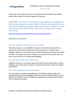 TotalView 8.15.0 Release Notes