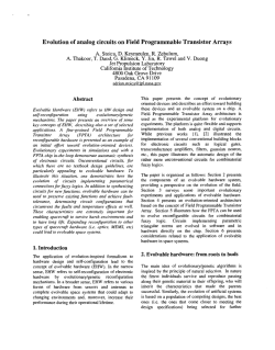 Evolution of analog circuits on Field Programmable
