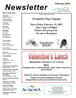 Newsletter - Aurora Seniors