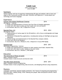 r&eacute;sum&eacute; - Caleb Lee