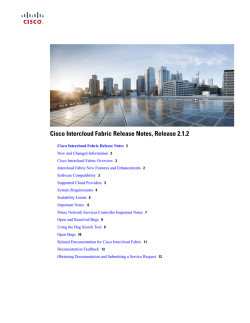 Cisco Intercloud Fabric Release Notes, Release 2.1.2