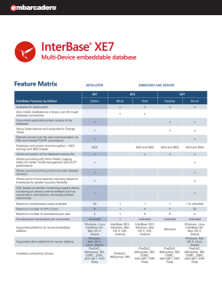 InterBase&reg; XE7