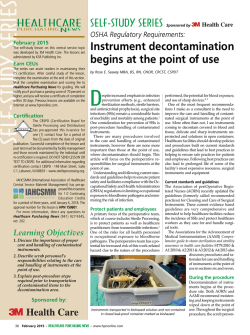 Self Study Series OSHA Regulatory Requirements