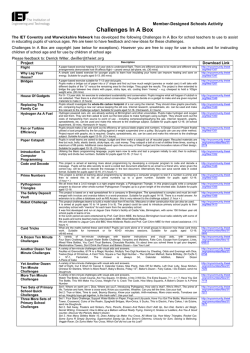 Challenges In A Box - Science Made Simple