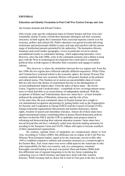 1 EDITORIAL Education and Identity Formation in Post-Cold