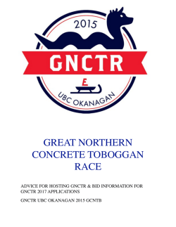 GNCTR 2017 Bid Package Guidelines