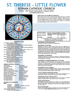 February 01, 2015 - Little Flower Parish