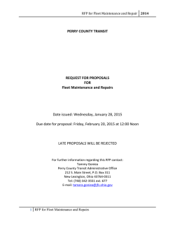 RFP for Fleet Maintenance and Repair