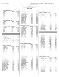 Psych Sheet - PennDel Swimming