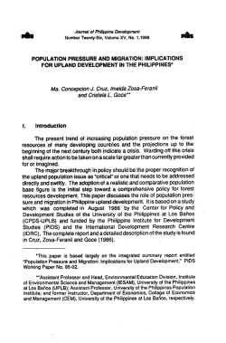 Population Pressure and Migration