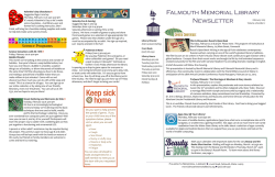 Falmouth Memorial Library Newsletter