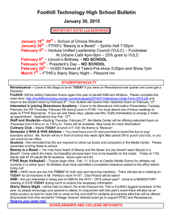 Foothill Technology High School Bulletin