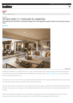 Builder Magazine - The New Home Company
