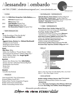 CV - Alessandro Lombardo