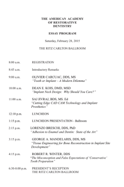 THE AMERICAN ACADEMY OF RESTORATIVE DENTISTRY