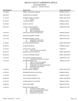 Sioux County Jail inmates