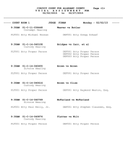 CIRCUIT COURT FOR ALLEGANY COUNTY
