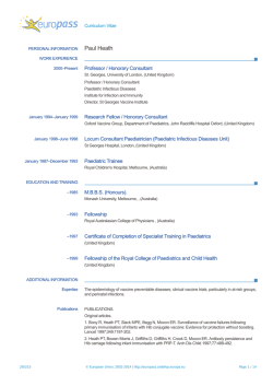 Paul Heath - European Medicines Agency