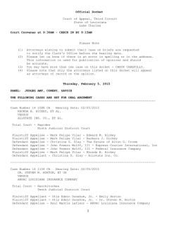 2/5/2015 - Louisiana Third Circuit Court of Appeal