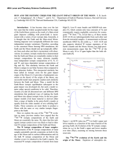 Hf-W AND THE ISOTOPIC CRISIS FOR THE GIANT IMPACT