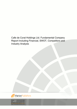 Cafe de Coral Holdings Ltd. Fundamental Company Report