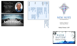 Sunday, February 1, 2015 - New Hope Assembly of God