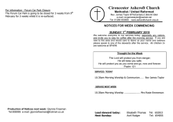 Notices - Cirencester Ashcroft Church