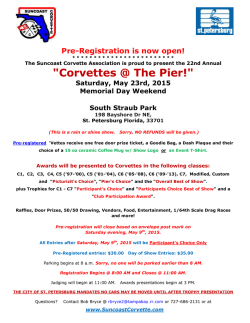 "Corvettes @ The Pier!" - Suncoast Corvette Association