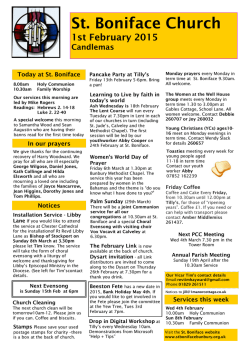 w/c 1 February - St Boniface Church