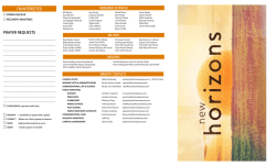 Bulletin - Columbia First Church of the Nazarene