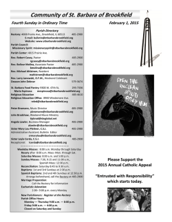 Current Bulletin - St. Barbara Parish