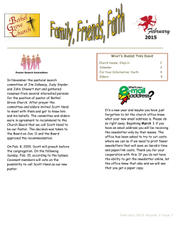 Current Newsletter - Bethel Grove Christian Church