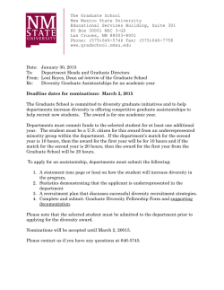 Diversity Graduate Assistantships - NMSU Graduate School