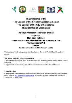 In partnership with: The Council of the Greater Casablanca Region