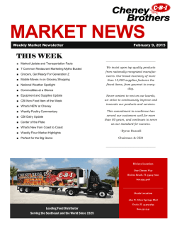 Market Report - Cheney Brothers