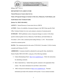 1 Billing Code: 3410-16 DEPARTMENT OF AGRICULTURE Natural