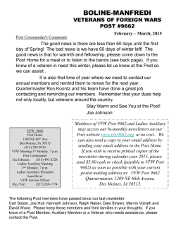 Newsletter - VFW Post 9662