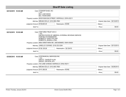 Sheriff Sales - Warren County
