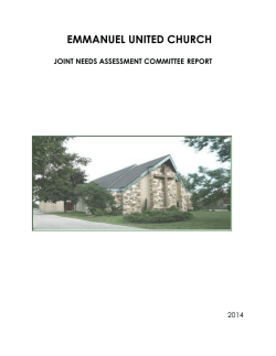 emmanuel united church joint needs assessment committee report