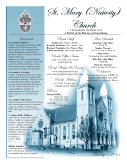 Bulletin - St. Mary (Nativity)