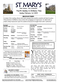 Fourth Sunday in Ordinary Time REFLECTION