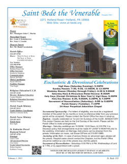 Saint Bede the Venerable Founded 1965