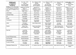 Lay Ministry Schedule - Grace Episcopal Church